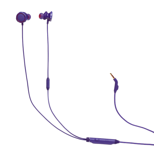 JBL Quantum 50 - Purple - Wired in-ear gaming headset with volume slider and mic mute - Hero image number null